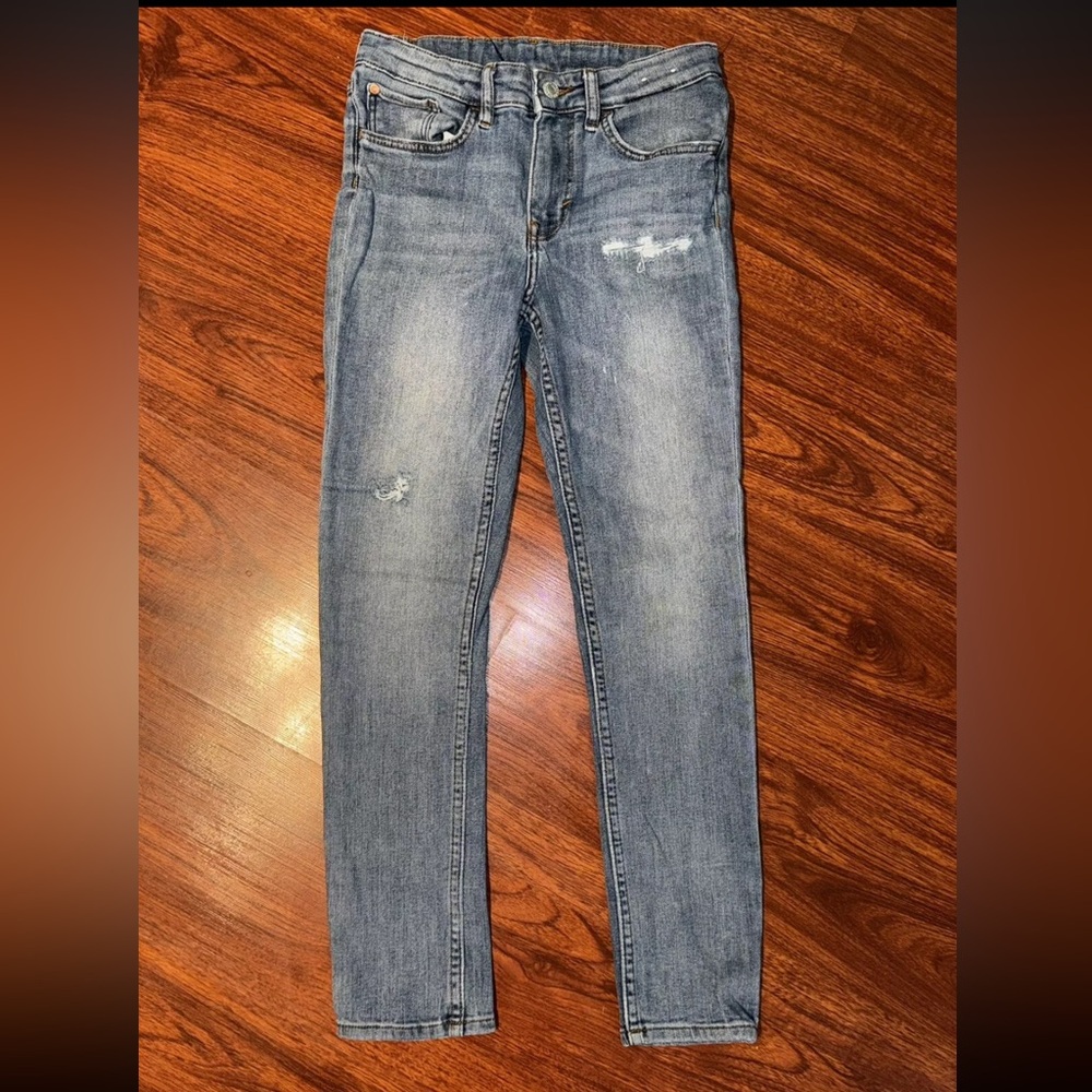 H&M Boys Jeans size 12 SKINNY FIT Denim Pants Adjustable Waist